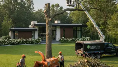 Professional lawn care and tree removal service in St Louis, MO by Chop Chop Tree crew