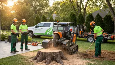 Professional stump removal service in St Louis MO with expert grinding and tree root clearing